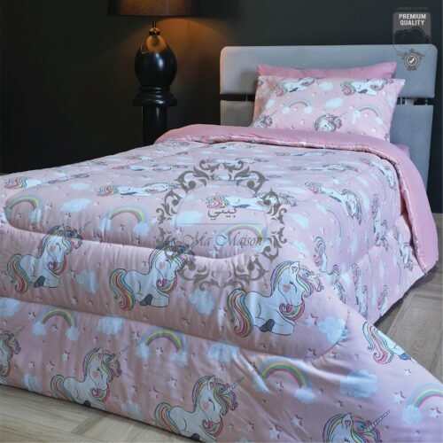 Couette 1 Place Licorne Arc-en-Ciel – Rêves Magiques