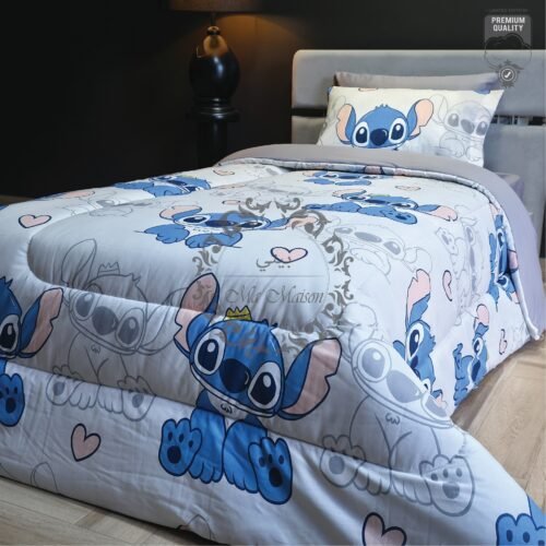 8 Couette 1 Place Stitch Couronné – Rêves Magiques Disney