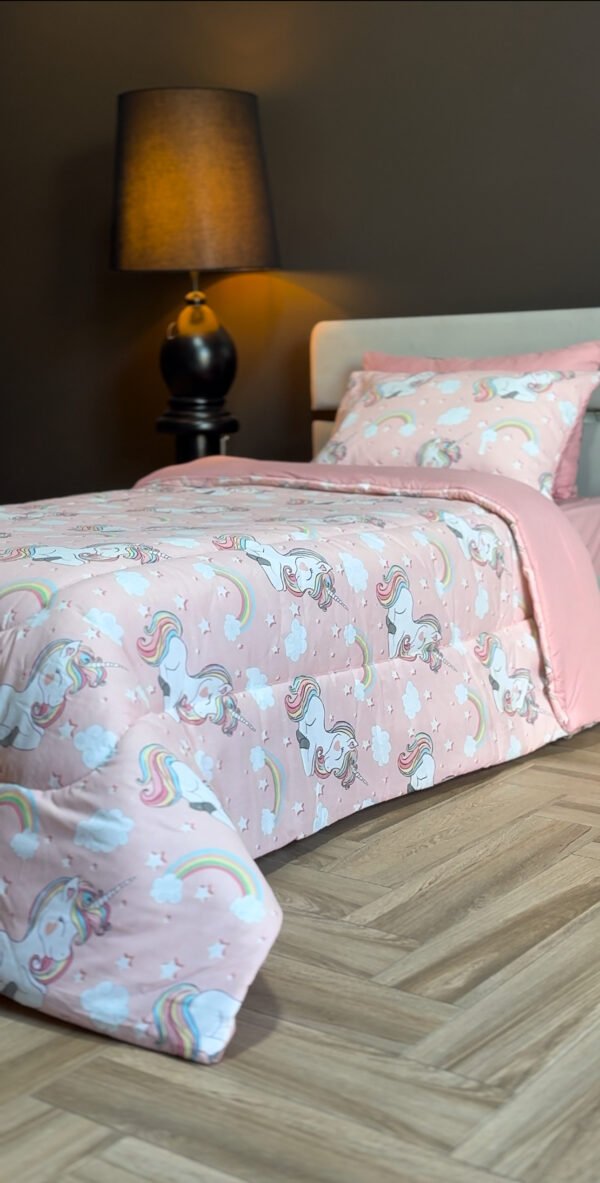 Couette 1 Place Licorne Arc-en-Ciel – Rêves Magiques