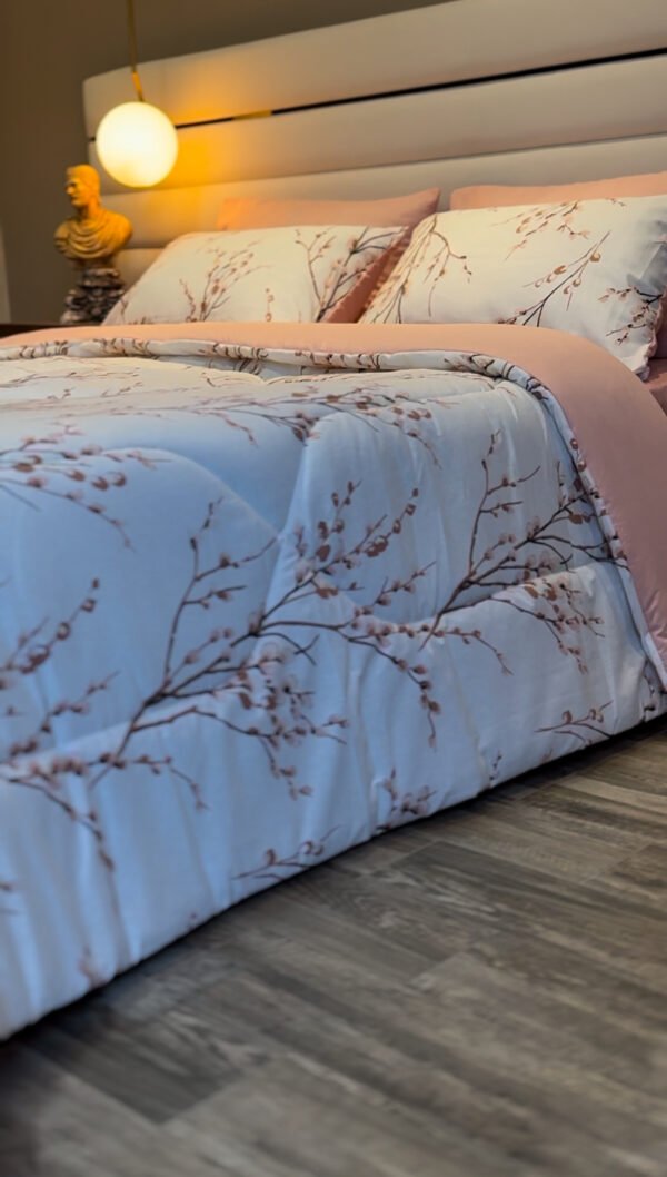 Couette 2 Places Rameaux en Fleurs – Éveil Rosé