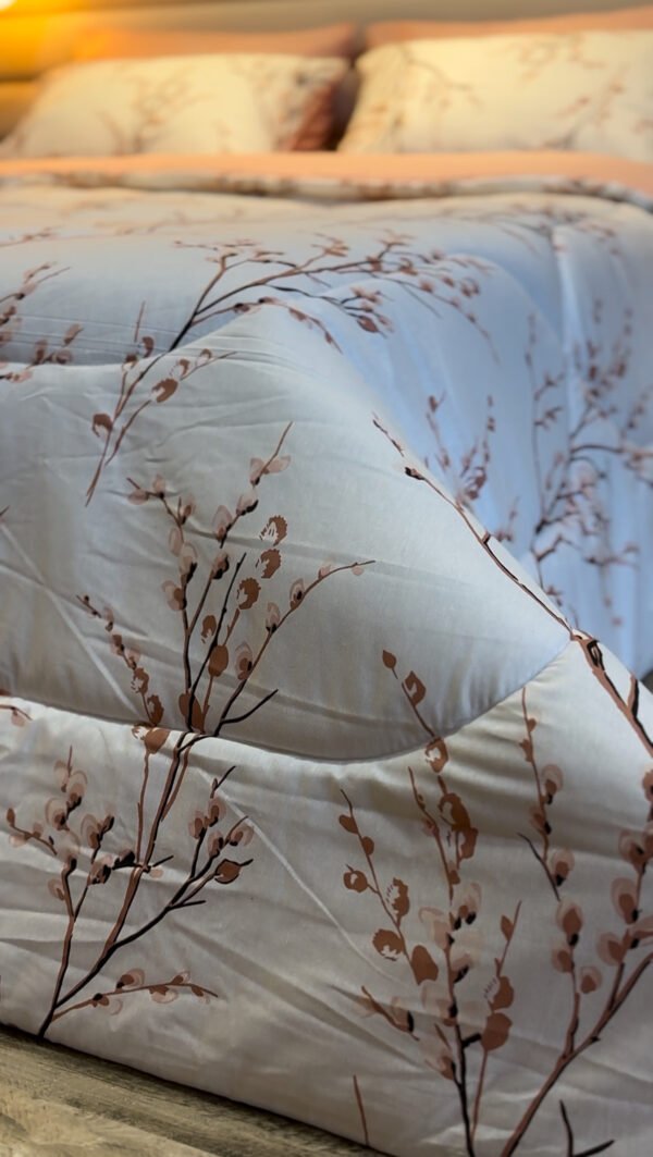 Couette 2 Places Rameaux en Fleurs – Éveil Rosé
