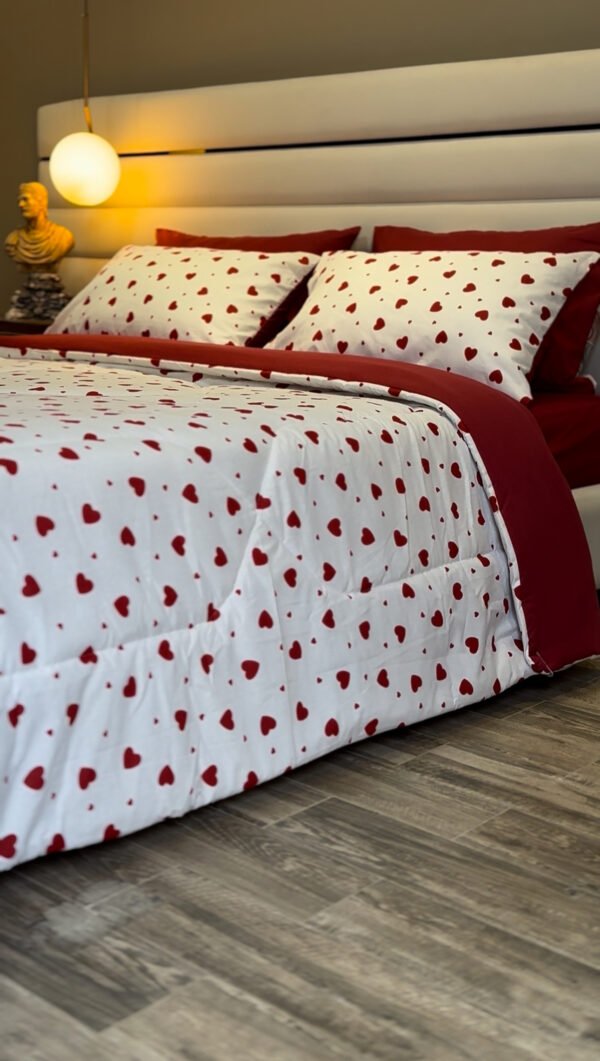 IMG_5327 Couette 2 Places Étreinte d’Amour - Motif Cœurs
