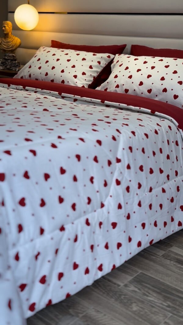 IMG_5331 Couette 2 Places Étreinte d’Amour - Motif Cœurs