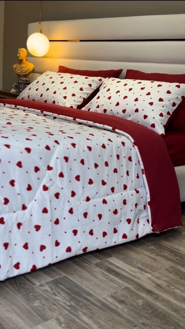 IMG_5339 Couette 2 Places Étreinte d’Amour - Motif Cœurs