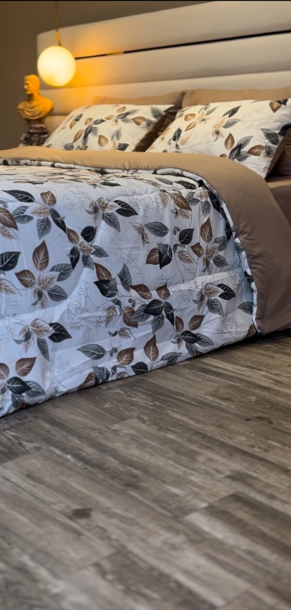 Couette 2 Places Feuillage Élégant – Harmonie Naturelle
