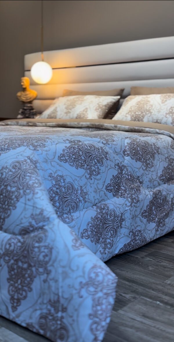 Couette 2 Places Arabesque Élégante – Beige Sépia