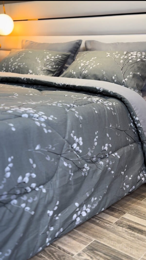 Couette 2 Places Gris Perle – Bouquet de Brume