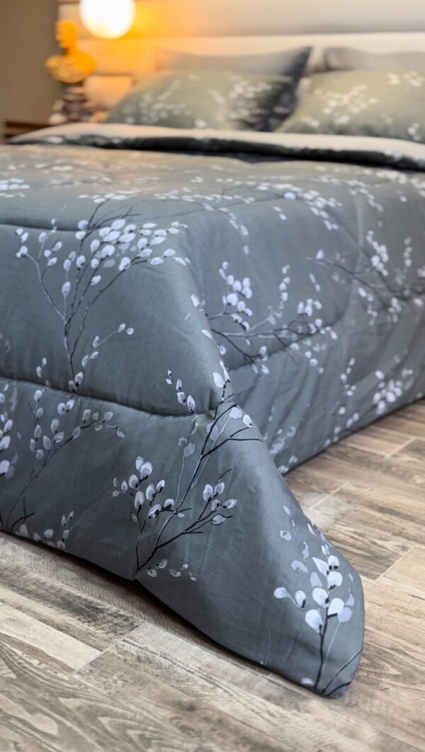 Couette 2 Places Gris Perle – Bouquet de Brume