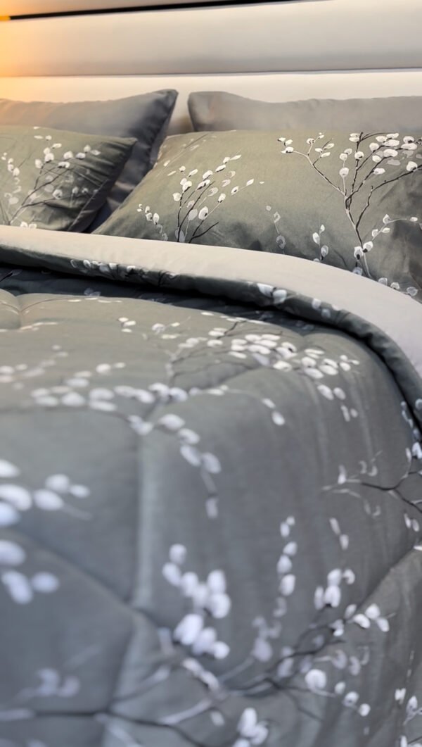 Couette 2 Places Gris Perle – Bouquet de Brume