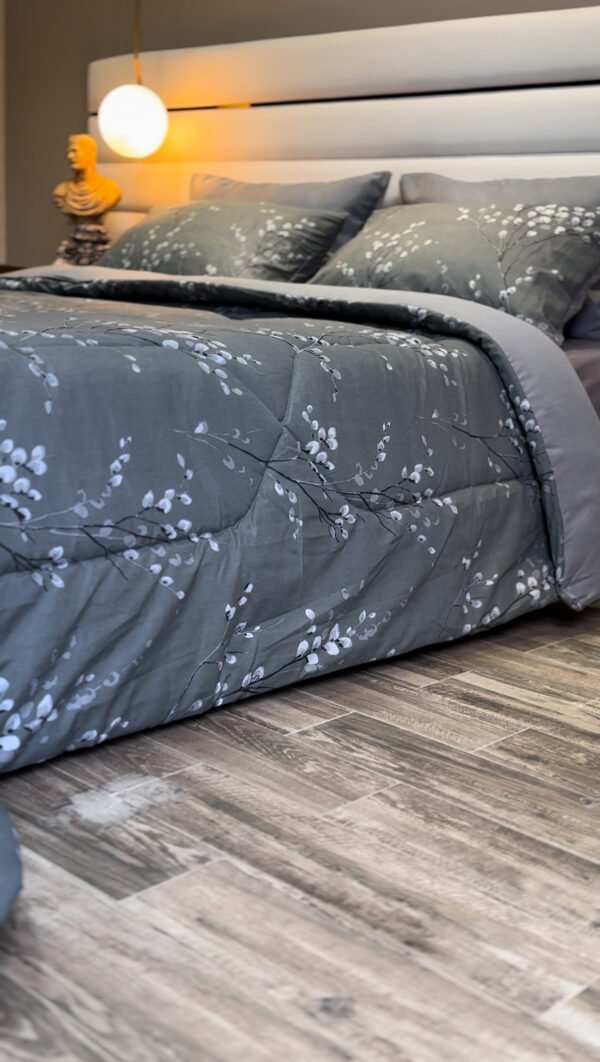 Couette 2 Places Gris Perle – Bouquet de Brume