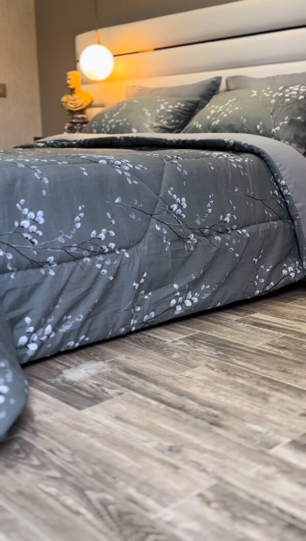 Couette 2 Places Gris Perle – Bouquet de Brume