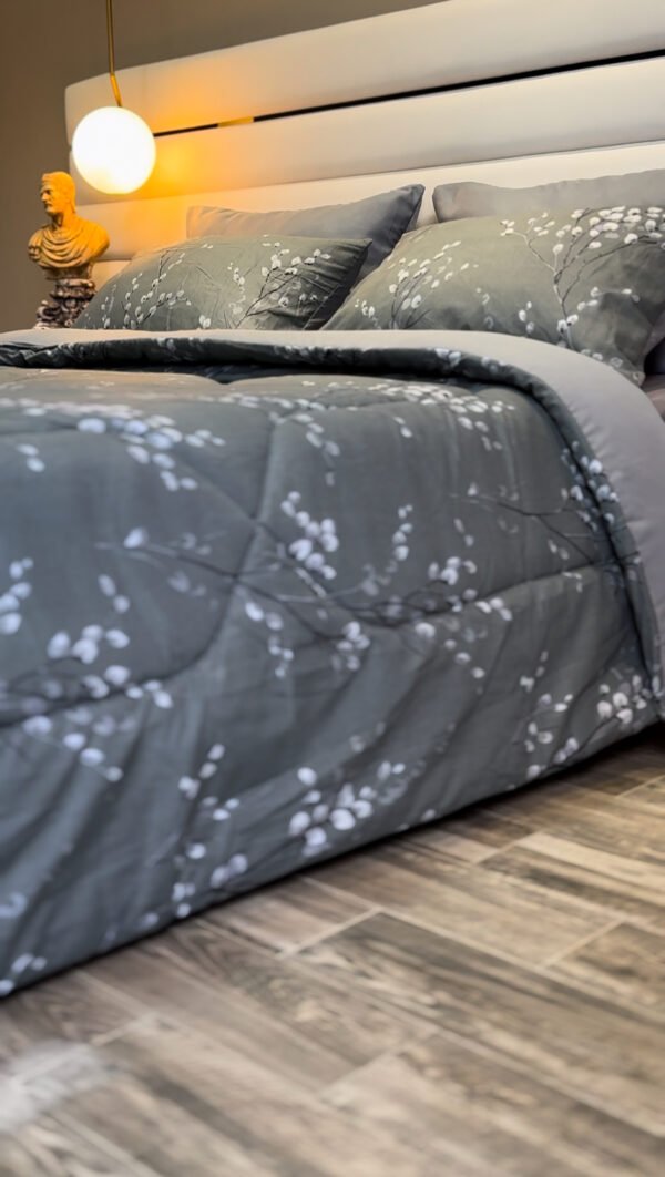 Couette 2 Places Gris Perle – Bouquet de Brume