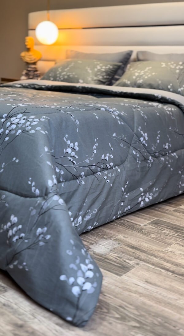 Couette 2 Places Gris Perle – Bouquet de Brume