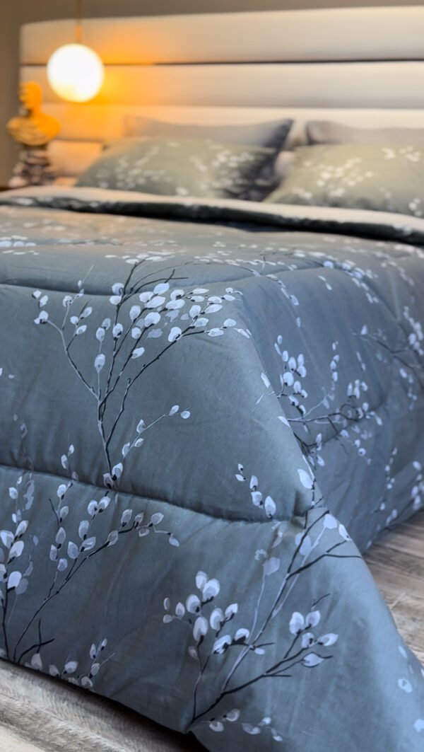 Couette 2 Places Gris Perle – Bouquet de Brume