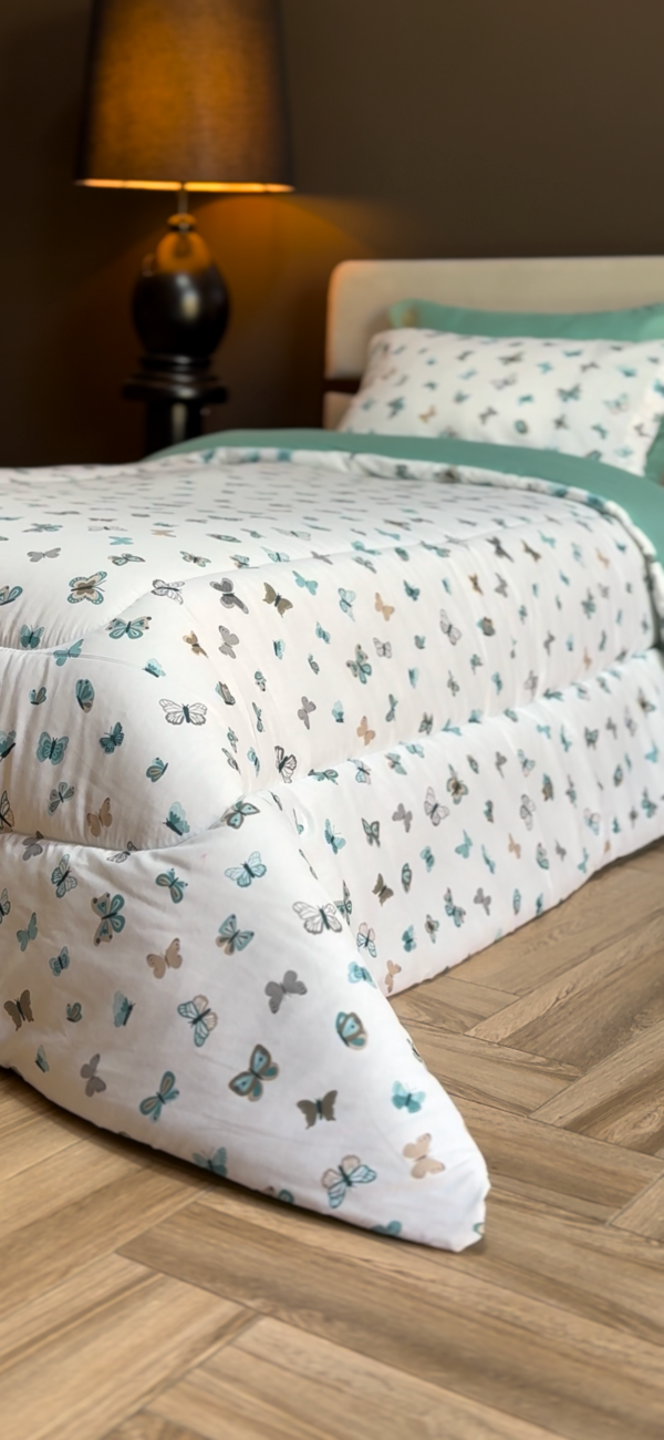 Couette 1 Place Jardin Aérien – Imprimé Papillons