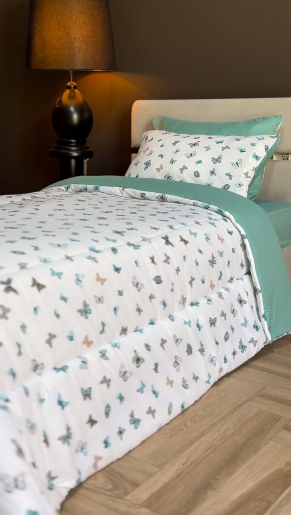 Couette 1 Place Jardin Aérien – Imprimé Papillons