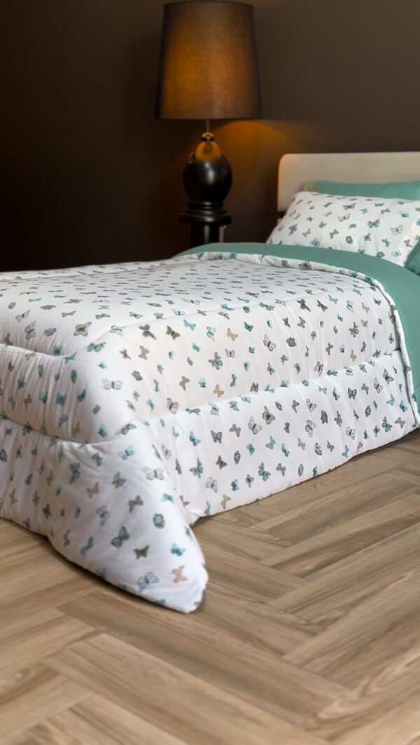 Couette 1 Place Jardin Aérien – Imprimé Papillons