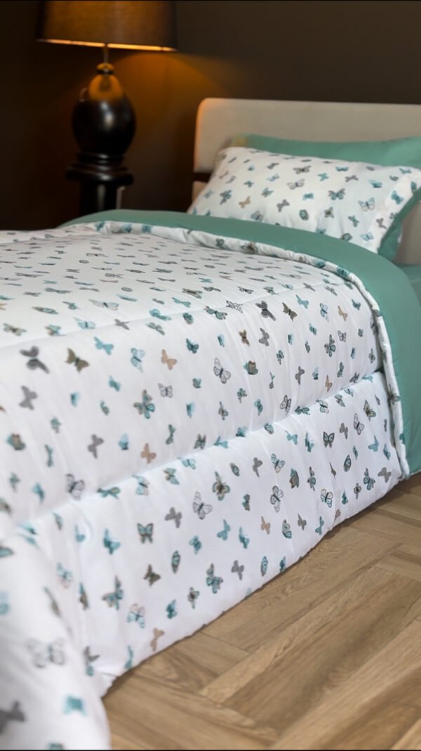 Couette 1 Place Jardin Aérien – Imprimé Papillons