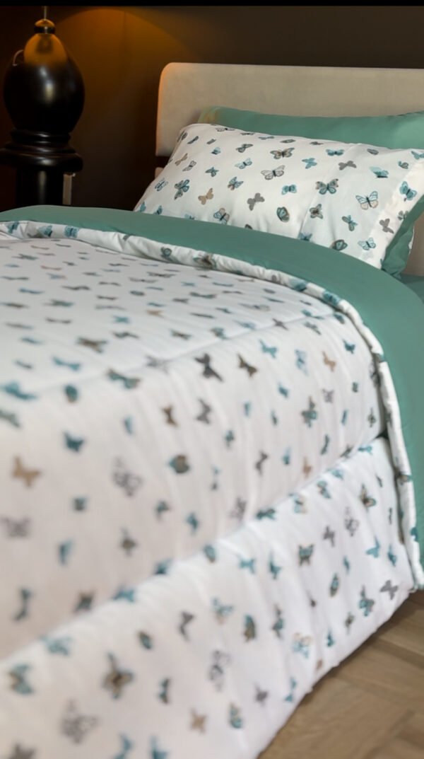 Couette 1 Place Jardin Aérien – Imprimé Papillons