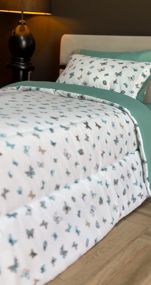 Couette 1 Place Jardin Aérien – Imprimé Papillons