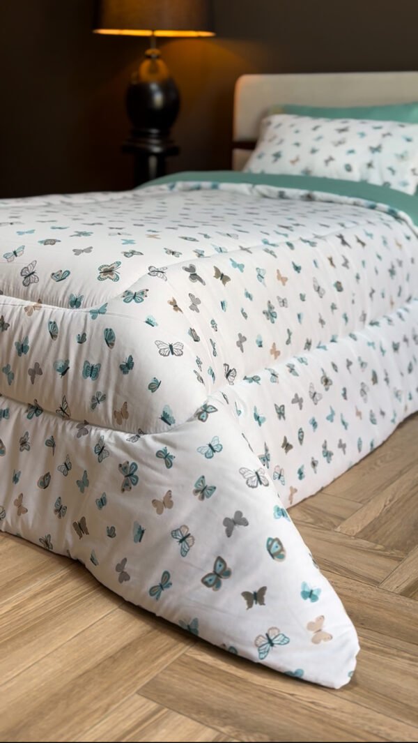 Couette 1 Place Jardin Aérien – Imprimé Papillons