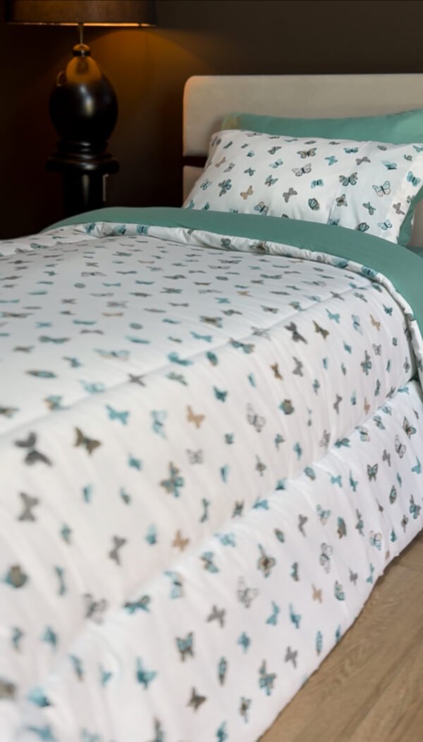 Couette 1 Place Jardin Aérien – Imprimé Papillons