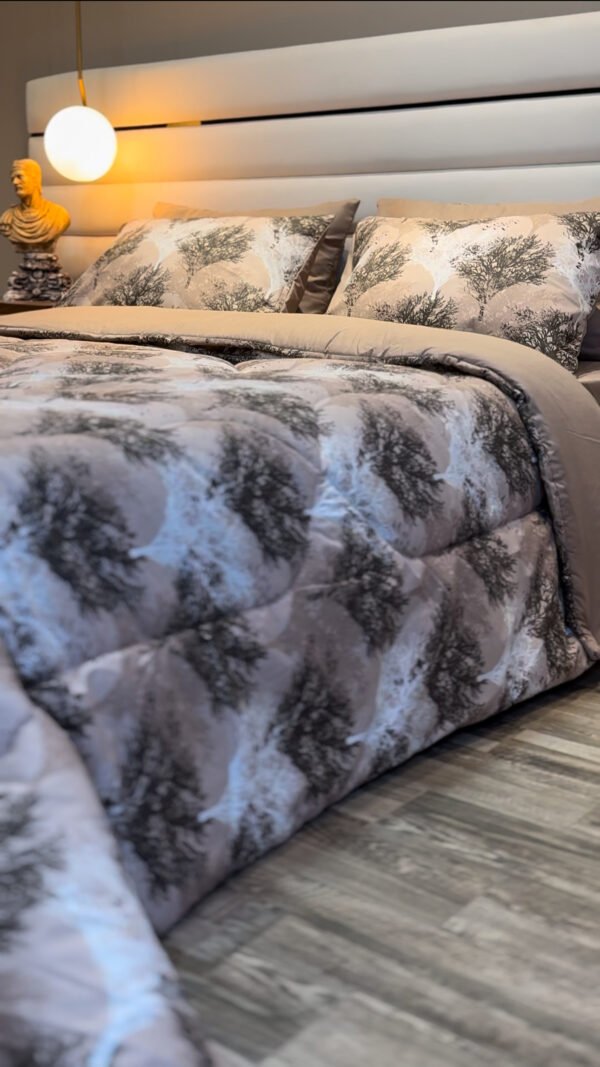 Couette 2 Places Forêt Sereine – Brun & Ivoire