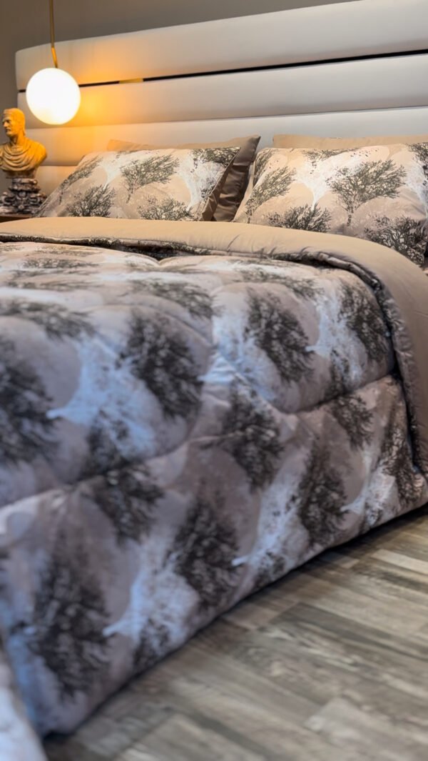 Couette 2 Places Forêt Sereine – Brun & Ivoire