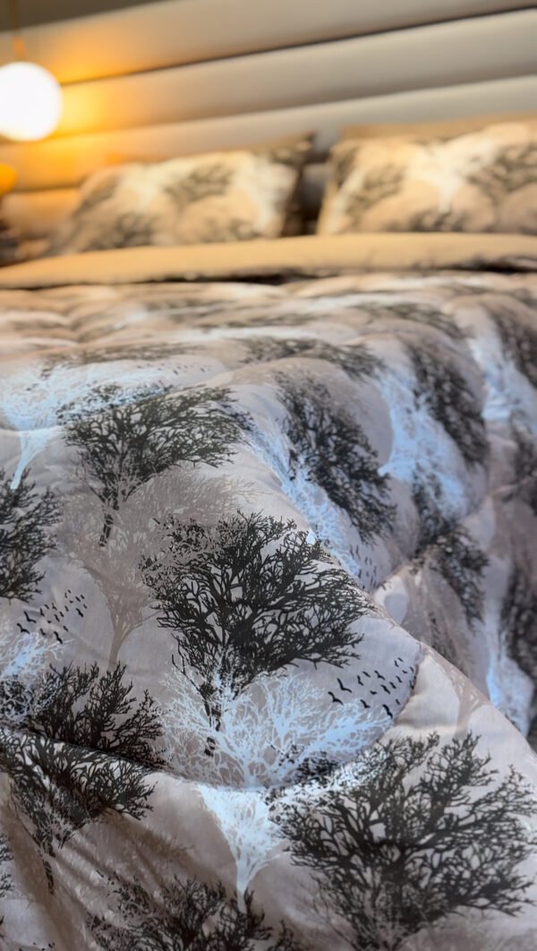 Couette 2 Places Forêt Sereine – Brun & Ivoire