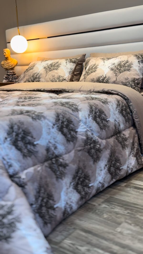 Couette 2 Places Forêt Sereine – Brun & Ivoire