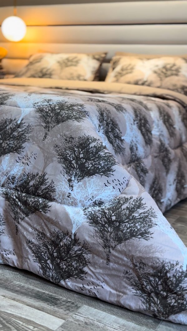 Couette 2 Places Forêt Sereine – Brun & Ivoire