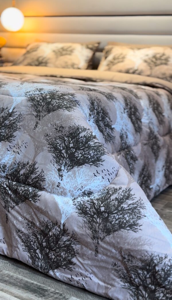 Couette 2 Places Forêt Sereine – Brun & Ivoire