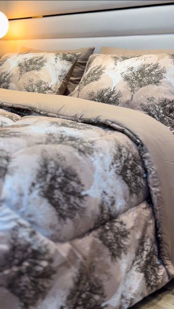 Couette 2 Places Forêt Sereine – Brun & Ivoire