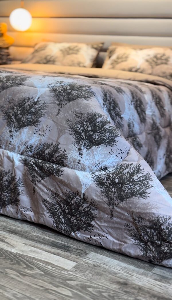 Couette 2 Places Forêt Sereine – Brun & Ivoire