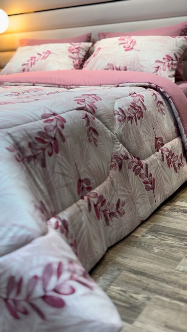 Couette 2 Places Feuillage Pourpre – Élégance Florale