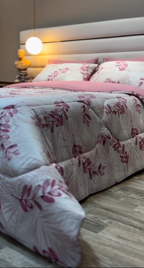 Couette 2 Places Feuillage Pourpre – Élégance Florale