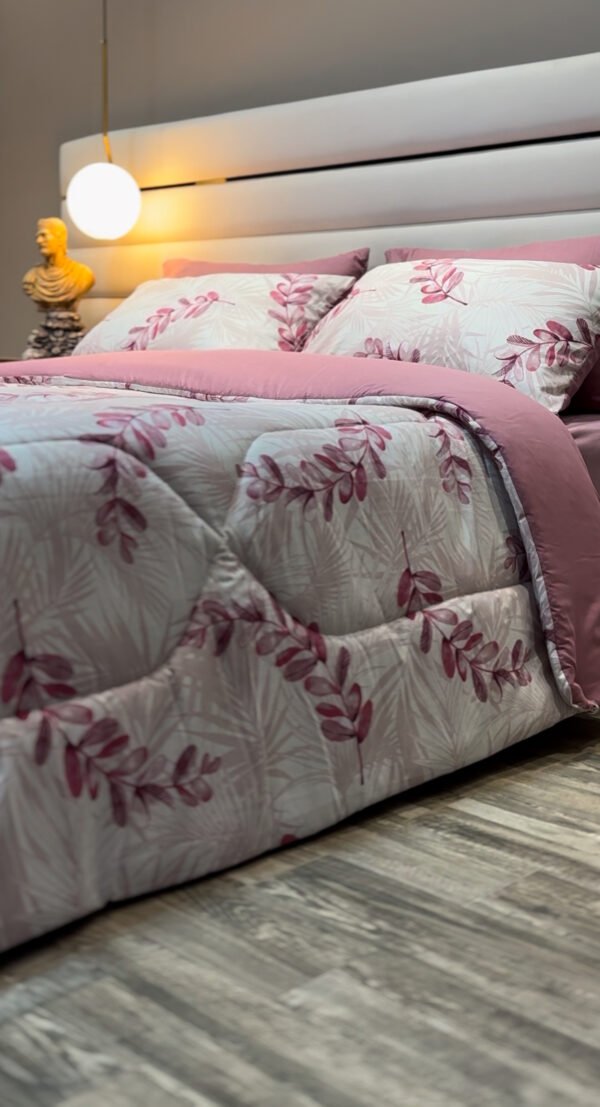 Couette 2 Places Feuillage Pourpre – Élégance Florale