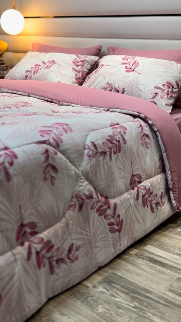 Couette 2 Places Feuillage Pourpre – Élégance Florale