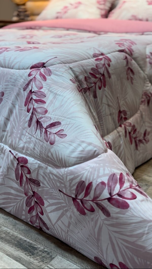 Couette 2 Places Feuillage Pourpre – Élégance Florale