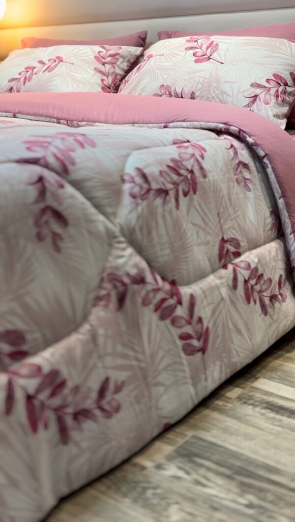 Couette 2 Places Feuillage Pourpre – Élégance Florale