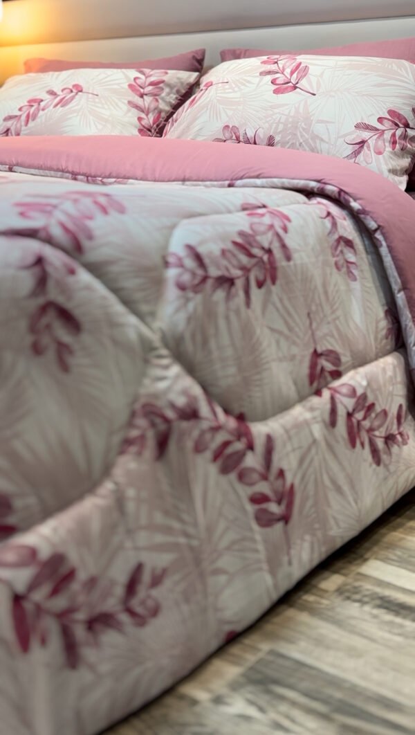 Couette 2 Places Feuillage Pourpre – Élégance Florale