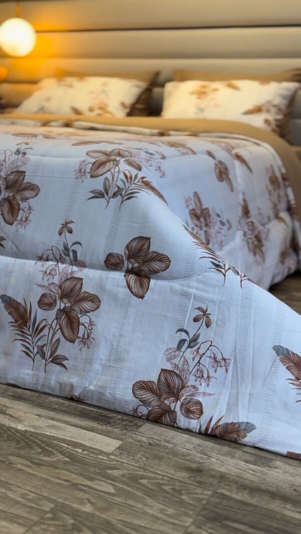 Couette 2 Places Jardin d’Automne – Beige & Brun