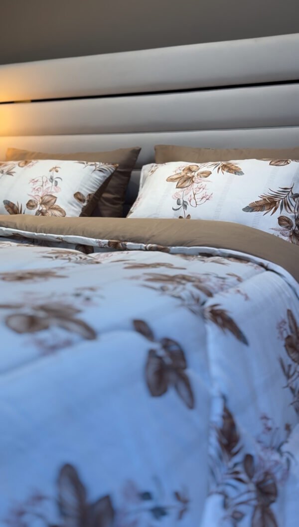 Couette 2 Places Jardin d’Automne – Beige & Brun