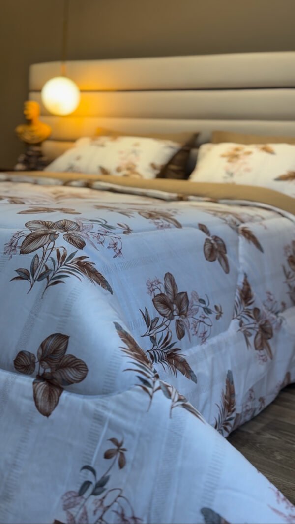 Couette 2 Places Jardin d’Automne – Beige & Brun