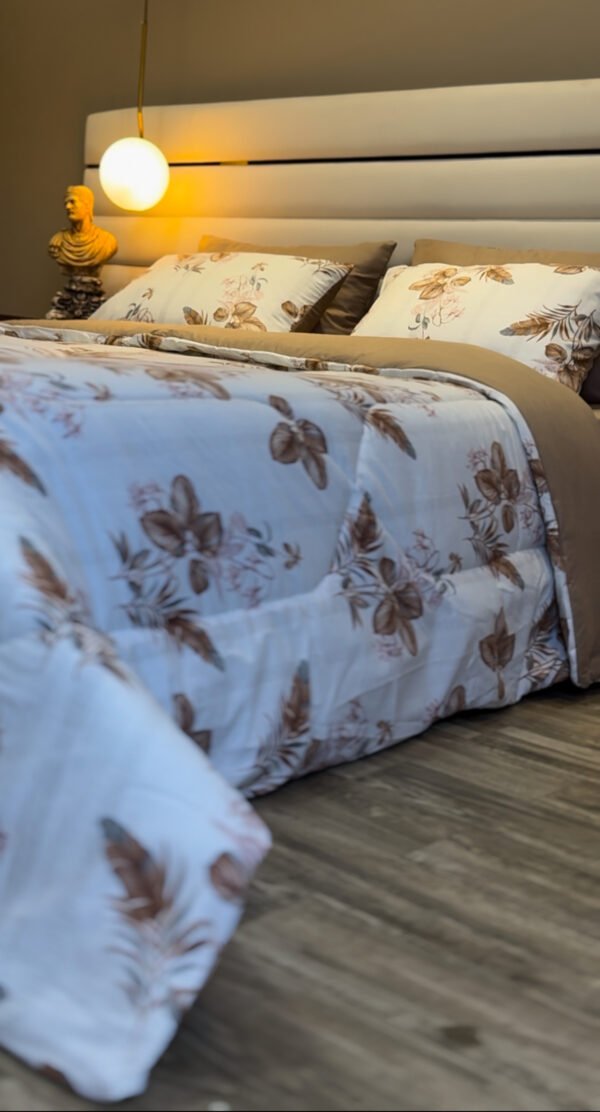 Couette 2 Places Jardin d’Automne – Beige & Brun