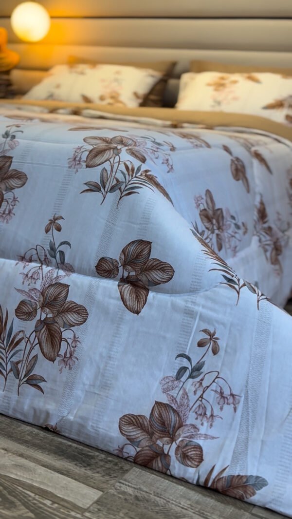 Couette 2 Places Jardin d’Automne – Beige & Brun