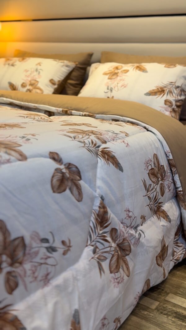 Couette 2 Places Jardin d’Automne – Beige & Brun