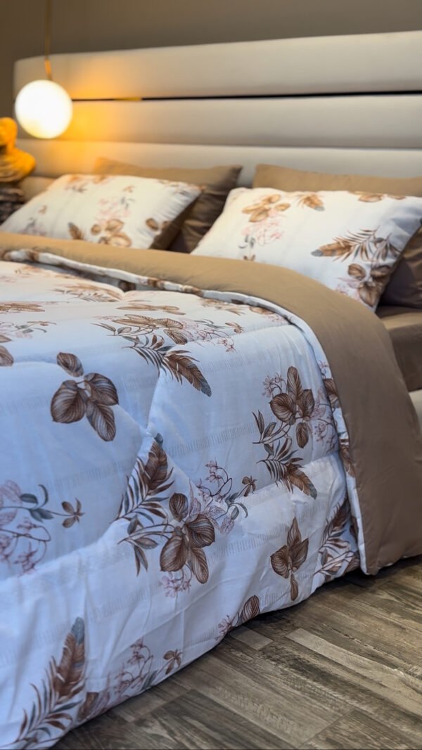 Couette 2 Places Jardin d’Automne – Beige & Brun