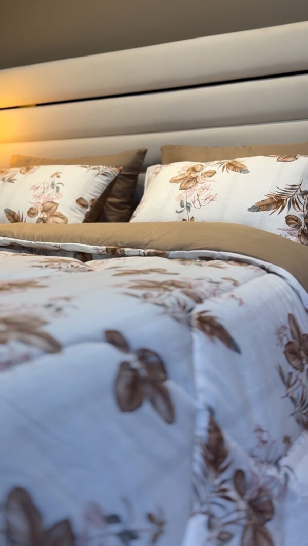 Couette 2 Places Jardin d’Automne – Beige & Brun