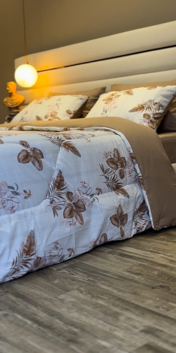 Couette 2 Places Jardin d’Automne – Beige & Brun